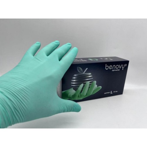 BENOVY MULTICOLOR НИТРИЛ медицинские цветные перчатки в Туле