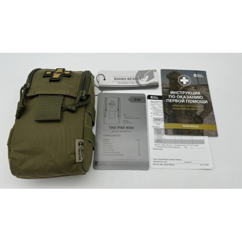 Военная тактическая аптечка RHINO RESCUE IFAK TRD MINI 11в1 в Туле