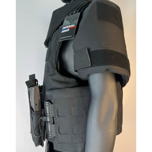 Бронежилет разгрузочный UNIVERSAL ARMOR в Туле (СВМПЭ + бронеплиты Бр5 класса) черный