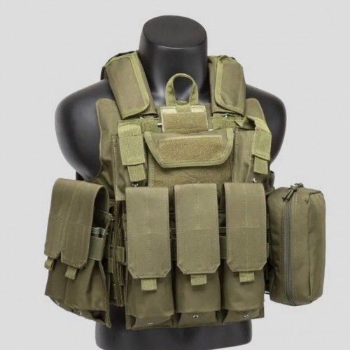Тактический разгрузочный жилет «5 / пять карманов» с подсумками Tactical Molle Plate Carrier для съемных бронепластин в Туле