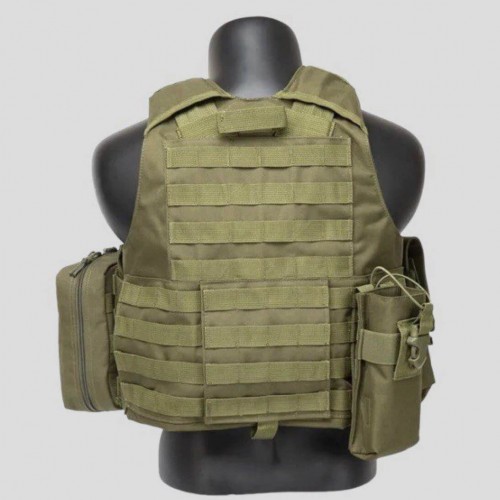 Тактический разгрузочный жилет «5 / пять карманов» с подсумками Tactical Molle Plate Carrier для съемных бронепластин в Туле